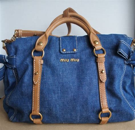 denim miu miu bag|farfetch miumiou bags.